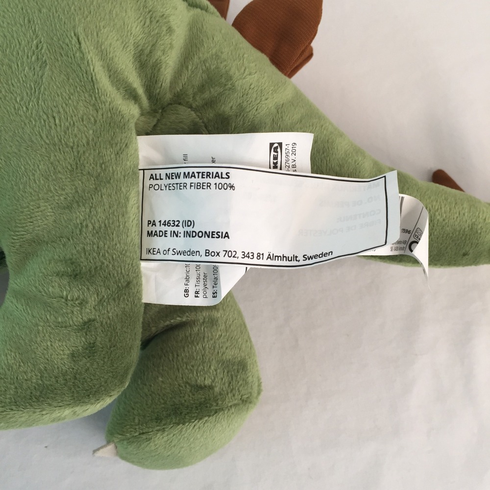 IKEA JATTELIK Dinosaur Plush Set 18" Green Stegosaurus 22" Brown Brontosaurus - Picture 5 of 13